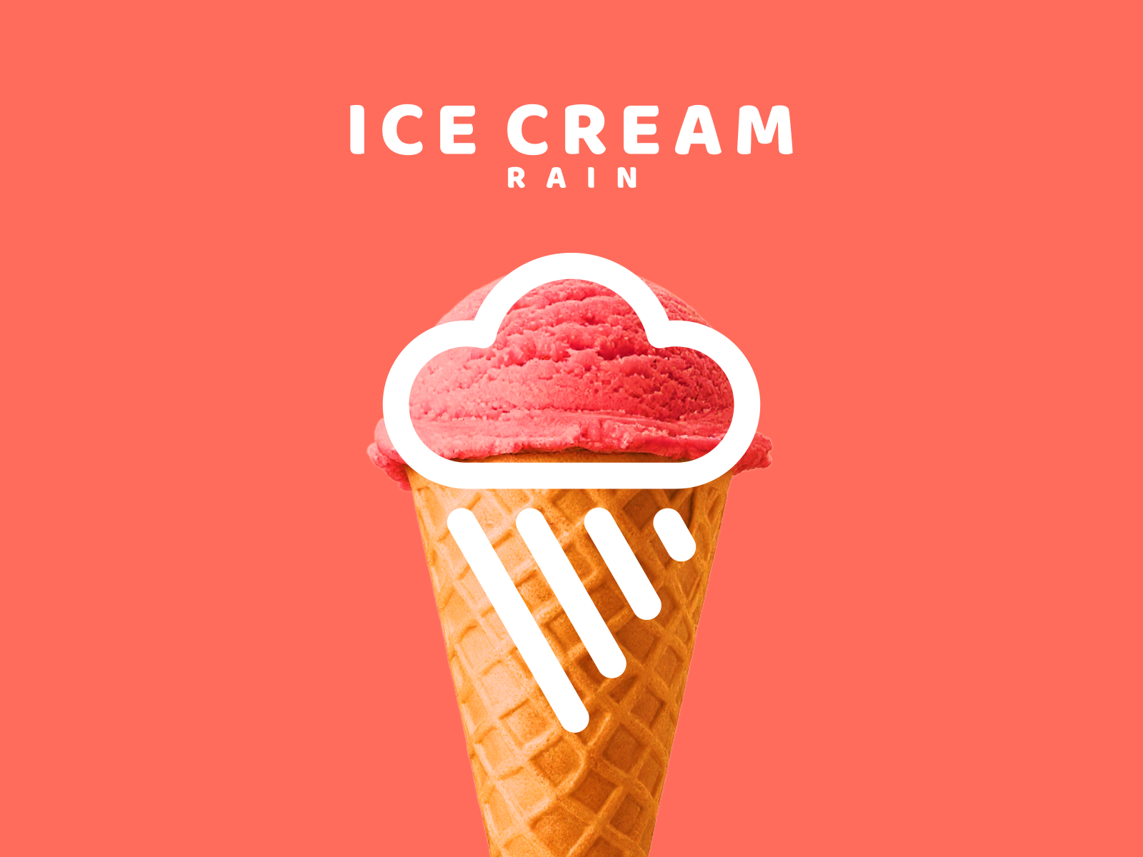 Ice Cream Logo and Visual Design brand branding design food graphic graphic design icecream inspiration kids logo modern rain trend vector