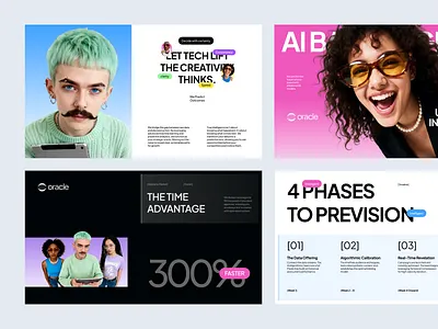Oracle: AI Based Digital Agency - Pitchdeck agency ai business pitch clean creative agency deck design editorial graphic design keynote layout design marketing pitch pitch deck pitchdeck presentation presentation design slide slide deck