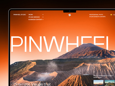 Pinwheel - Cinematic Photo Studio agency branding company creative dark design digital editor elementor framer landing marketing page photo studio ui video webflow website wordpress