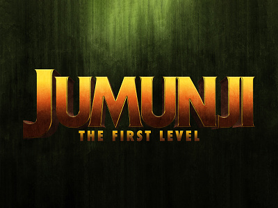 JUMANJI - THE NEXT LEVEL | Text Effect - Photoshop Template 3d 3d text cinematic design fantasy film game jumanji jungle logo mockup movie photoshop template
