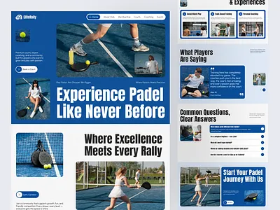 Padel Sport Website athletic web clean layout court design design landing page modern ui padel club padel landing padel visual padel website sport branding sport design sport platform sports interface ui ui exploration ux web concept website website concept