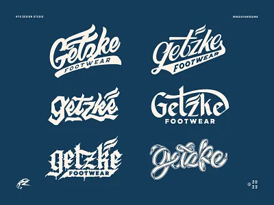 Lettering For Getzke Footwear branding custom lettering graphic design hand lettering hand made lettering handdrawn handlettering lettering logo logotype logotype variation typography vintagedesign