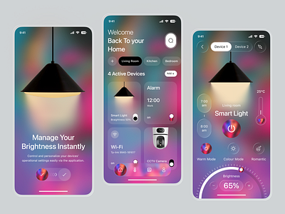 iHome - Smart Home (Light Controls) automation control home automation home control dashboard iot iot app design light control minimal ui design mobile app monitor shm smart smart device control smart home app smart lighting st ux ui inspiration web 3.0 zha zil
