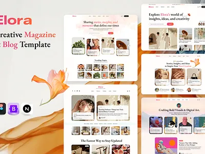 Elora - Creative Magazine & Blog Template blog template bootstrap creative ecommerce fashion fashion blog html blog magazine modern news newspaper personal portfolio seo blog shop