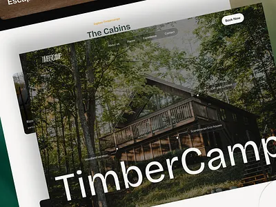 TimberCamp - Glamping Website Concept camp website clean design glamping minimalist web design website