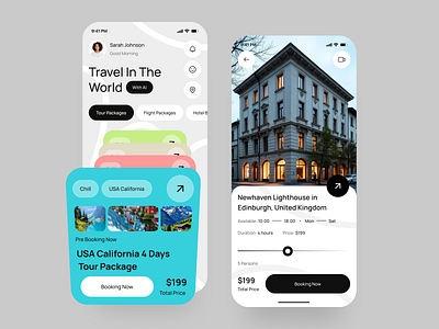 Travel App Design adventure app design booking app flight booking app hotel booking app mobile app mobile ui modern design tour tourism tourist travel travel agency travel app travel app design ui design ux design vacation