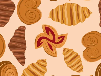 Fresh Pastry. Seamless pattern fabric fashion food illustration pastry pattern seamless textile
