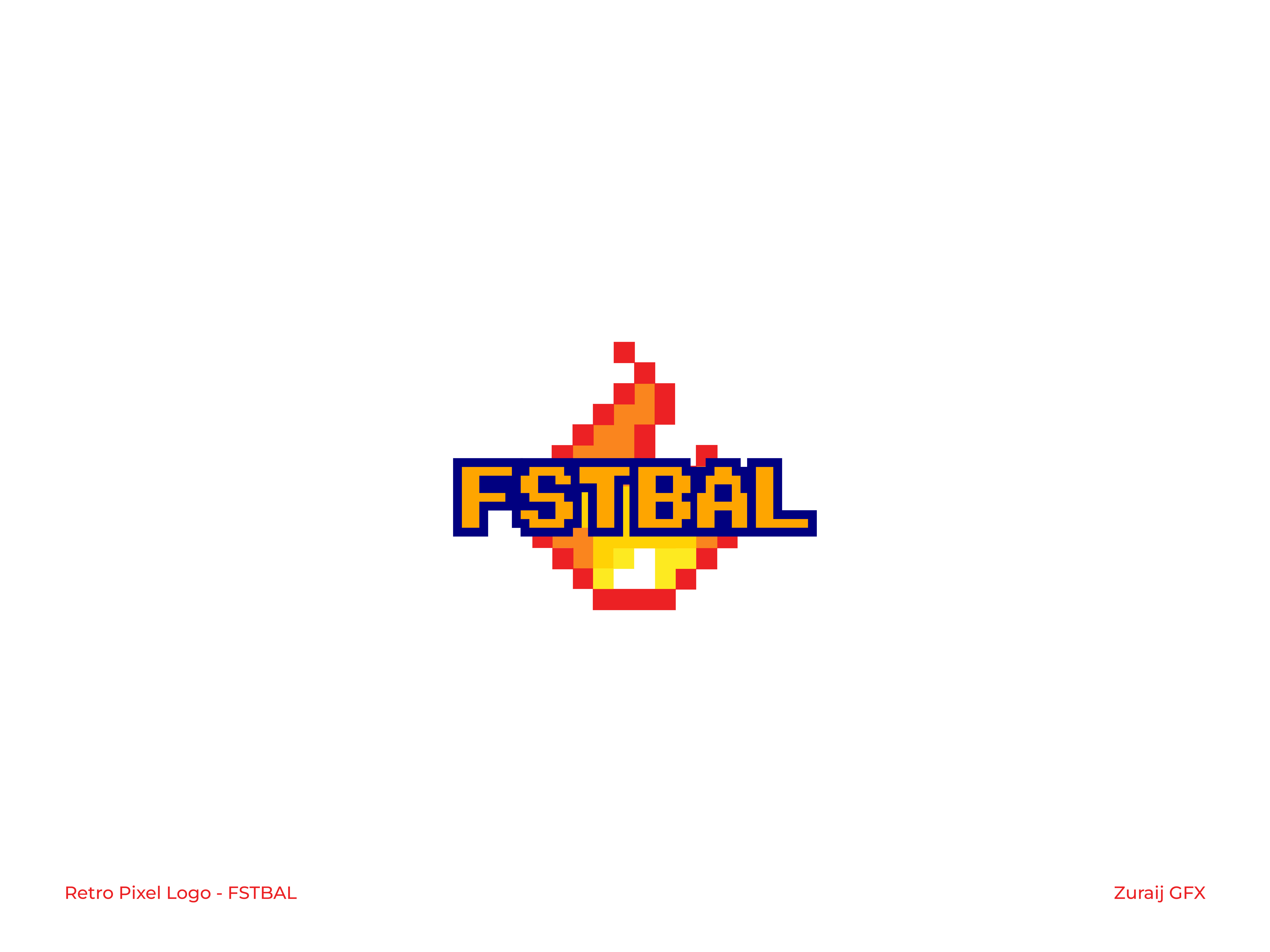 Retro Pixel Logo Design 8 bit 8 bit style branding design fire logo gaming logo graphic design illustration logo logomark logotype pixel logo retro logo retro pixel logo tennis brand tennis branding typography vector