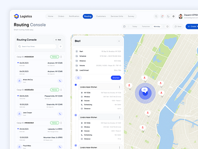 Shipment Route Tracker admin panel breadcrumbs dashboard logistic logistic dashboard map online tracking overview panel popover popup product details shipment shipment details shipment tracking tooltip tracking visual design web app widelab