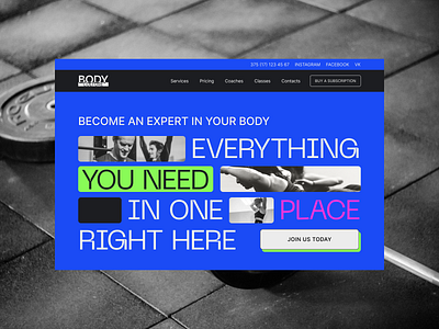 Gym Website Redesign design ui ux web