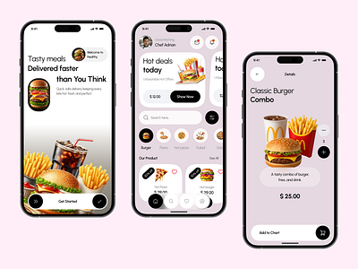 Modern Food Delivery App UI Design app delivery app ecommerce ecommerce app food food delivery food delivery app food delivery ui mobile app design mobileapp online delivery app restaurant app