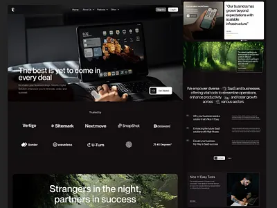 Saas Agency Website Landing Page 3d agency branding company design financial graphic design growth homepage inner page logo motion graphics saas service typography ui ux web website website design