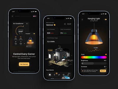 Smart Home Mobile App artifical intelligence automation design yow device home control home control app home monitoring homeautomation hometech mobile app mobile app design mobile design mobile ui design saas saas dashboard smart device smart home smart home mobile smart system smarthome app