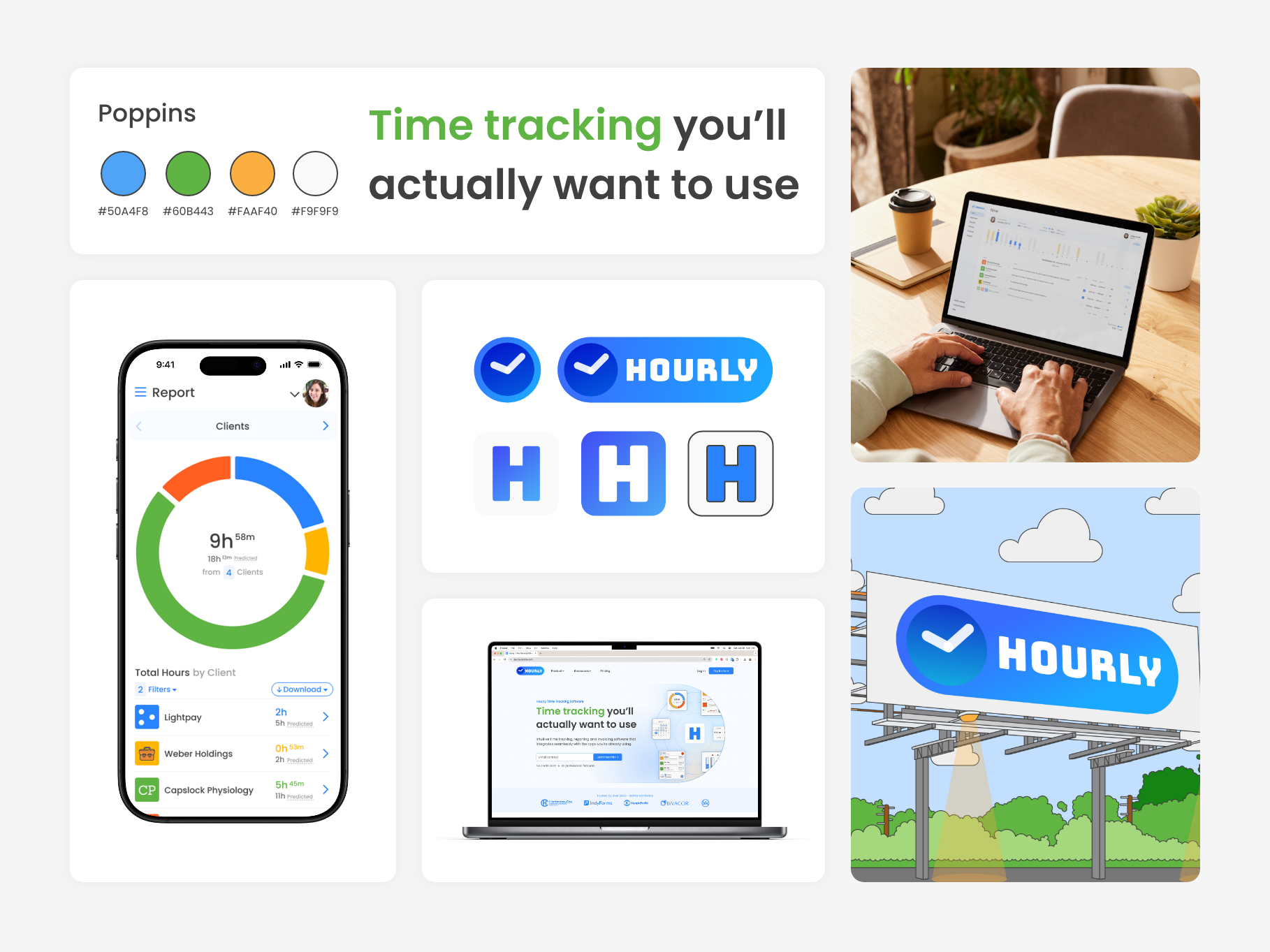 Hourly Time Case Study adobe adobe illustrator app branding design graphic design illustration logo software ui ux vector website