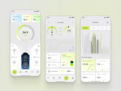 Car Location & Scanner App UI app design auto diagnostic app car health monitor car scanner app mobile app mobile app uiux obd app design real time car location uiux vehicle tracking ui