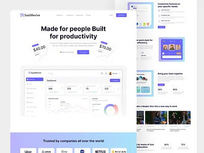 SaaS Landing Page branding business design landing landing page modern saas saas app saas landing page saas website software landing page ui ui ux ux web design