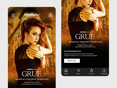 Motions Original Screens app design product design ui design