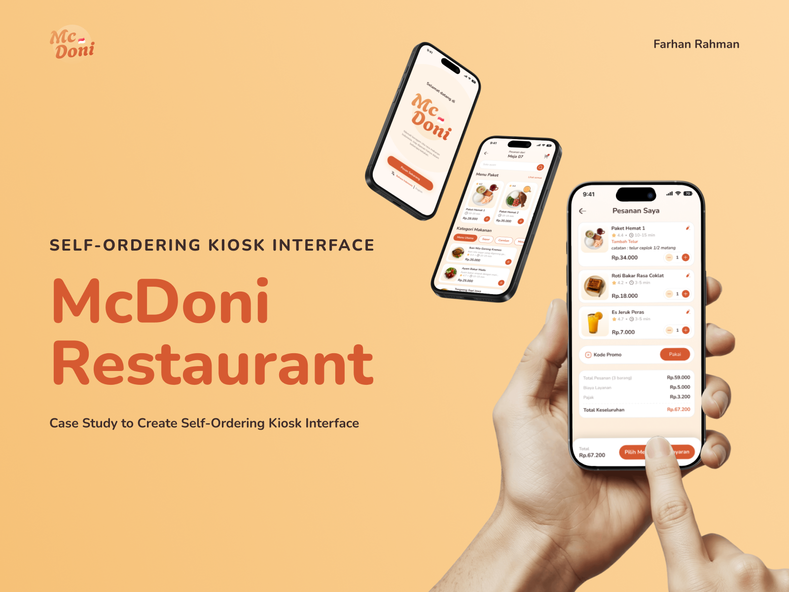 McDoni | Self-Ordering Kiosk Interface design figma fnb food app kiosk mobile app mobile app design ued ui ui design uiux user experience user interface ux