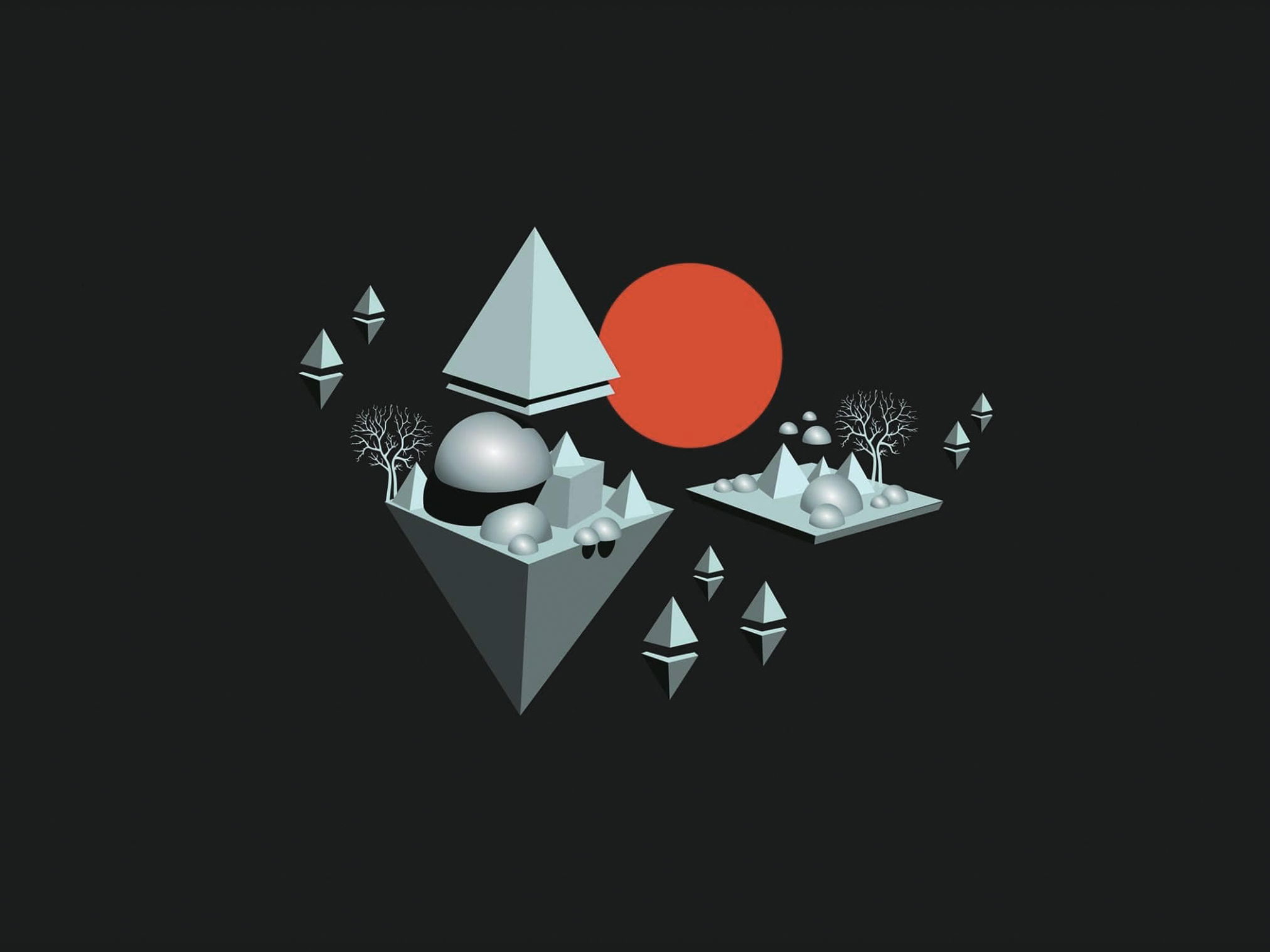 Utopia 3d art conceptart fantasy illustration illustrator minimalistic space utopia vector vectorart