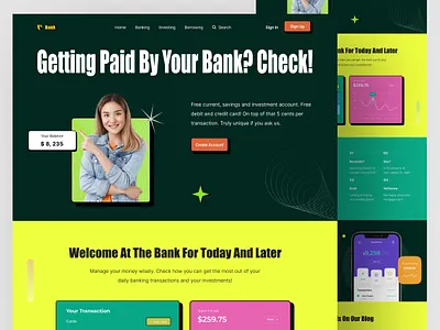 Banking Platform — Website UI Concept banking banking platform design financial landing page minimal mobile money management product design transactions ui web design web3 website