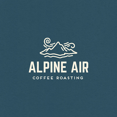 Alpine Air Coffee Roasting Brand Mark branding coffee coffee branding coffee logo mountain logo