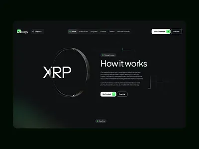 FXology Landing Page Concept banking blockchain crypto crypto landing page crypto trading crypto wallet cryptocurrency defi finance fintech fintech design investment landing page motion graphics prop firm saas staking trading trading landing page trading platform