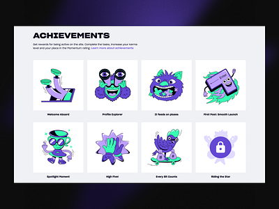 Gamification Elements – Web UX, Achievements Design achievements achievements badge badges colorful funny gamification graphic design icon icon set illustration illustration art ui ui design ui ux design user experience user interface ux ux design web design