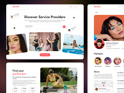 Beauty Services Booking Website Design appointment beautyservices clean makeup minimal site ui ux web webdesign