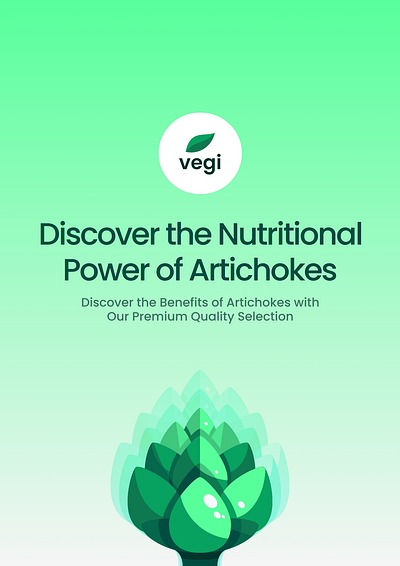 Artichokes: A Flavorful and Nutritious Choice branding design flat gradient graphic graphic design greeny illustration logo minimal poster poster design ui ux vector vegetables