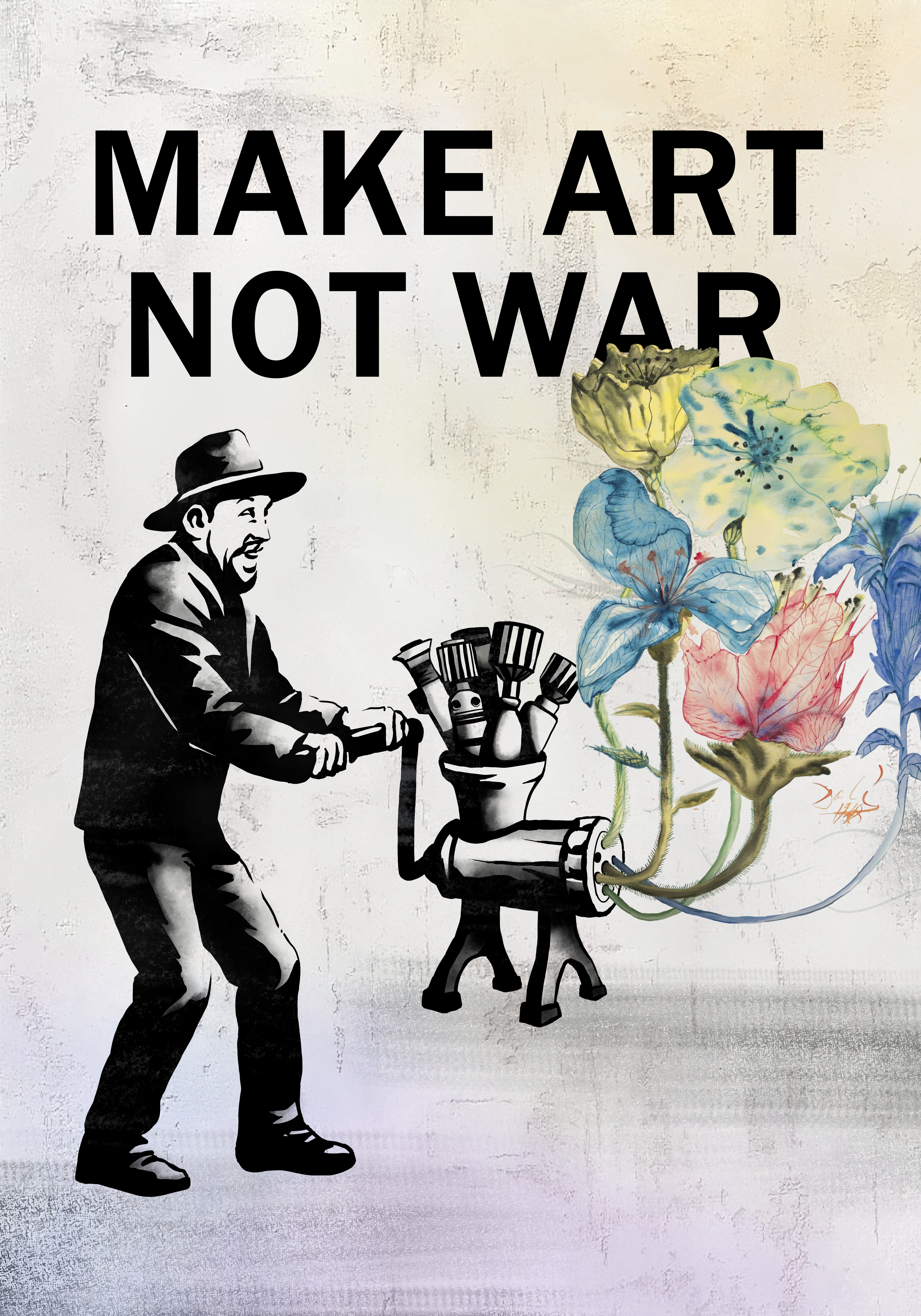 Make Art Not War antiwar conceptual design graphicdesign illustration minimalism poster secondwave symbolic typography visualcommunication