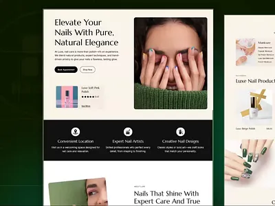 Beauty Salon Website - Luxe beauty brand beauty salon beauty spa bricks builder website ecommerce website landing page minimal design modern layout premium ui salon website spa website ui design warm aesthetic web desing website redesign wellness website