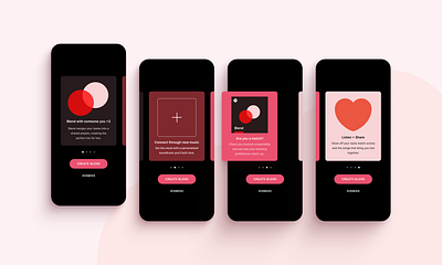 Spotify's Blend for Valentines 2023 app blend branding design mobile spotify ui valentines visual design