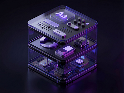 3D Athlos Tech Stack 3d 3d art 3d gaming 3d illustration 3d mobile branding design icon illustration ui