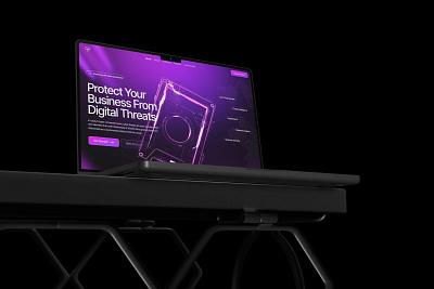 Cyber Security Landing Page 3d animation branding design figma graphic design illustration logo motion graphics ui uiux ux web design