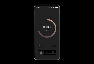 A simple stopwatch UI app design graphic design ui ux