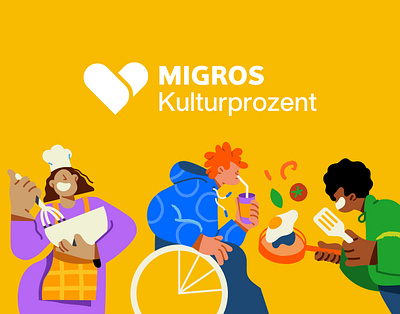 Migros Community Engagement Campaign adobe illustrator after effects animation animation branding character character animation character design character illustration design illustration migros motion graphics retail campaign retail illustration store illustration vector illustration