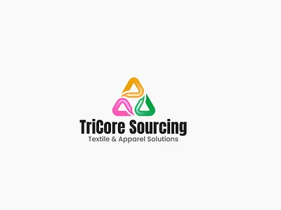 TriCore Sourcing Modern Logo Design abstract logo connectivity logo it company it logo solutions logo tech company logo textile solutions tricore logo