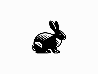 Modern Organic Rabbit Logo animal branding bunny design emblem icon identity illustration logo mark modern nature organic pet rabbit sports symbol vector
