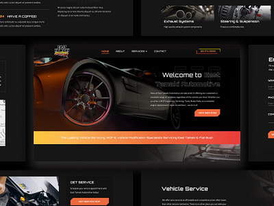Car Garage Website Design design ui ux web website