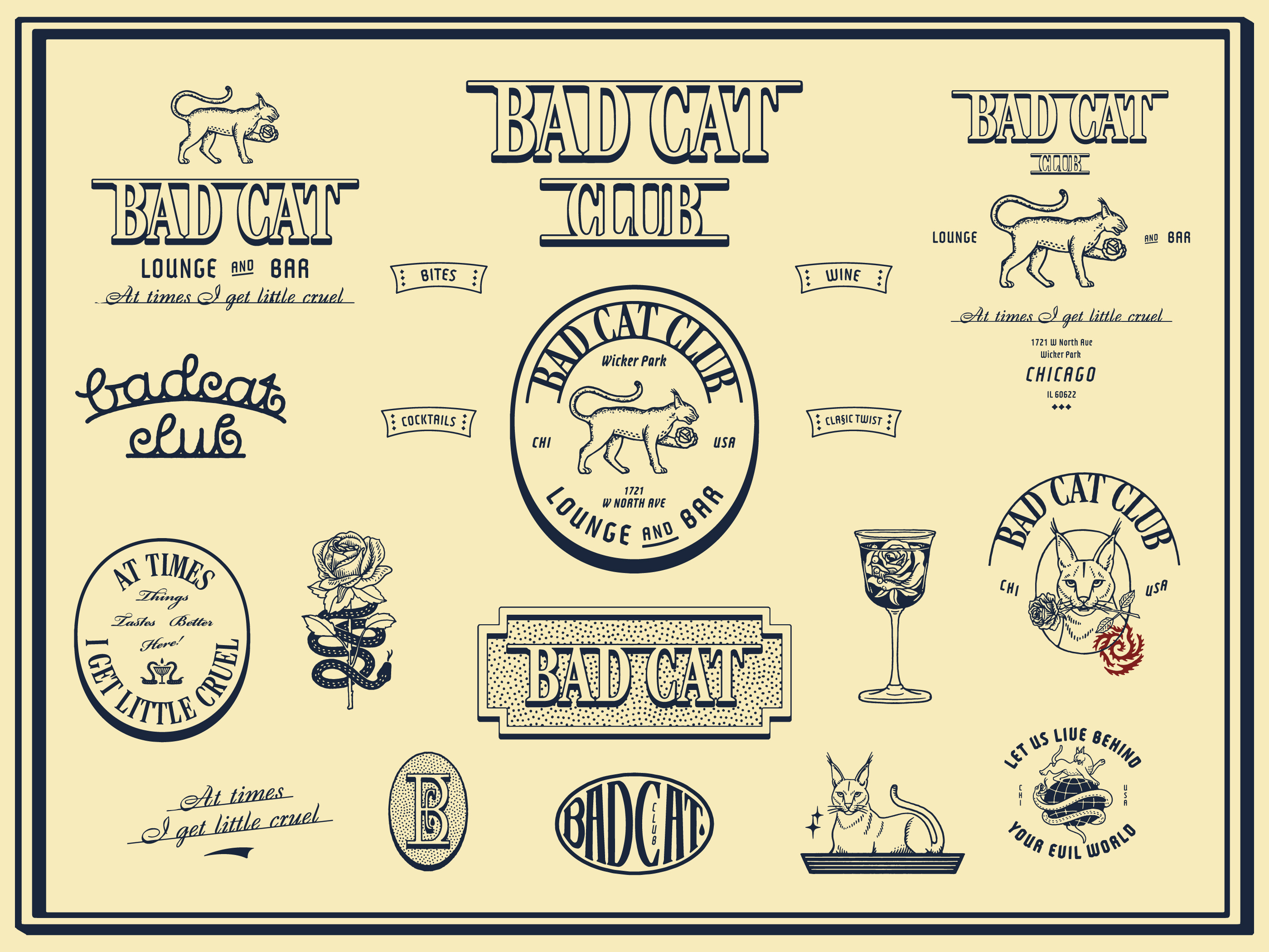Bad Cat Club badge logo brand design branding graphic design illustration logo logo design vintage vintage branding vintage branding identity vintage logo