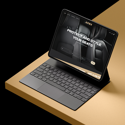 Luxury website design For Premium Seat Covers apex covers branding clean customized covers dark mode design easy installation ecommerce landing page logo luxury design minimal modern premium product stylish uiux webflow