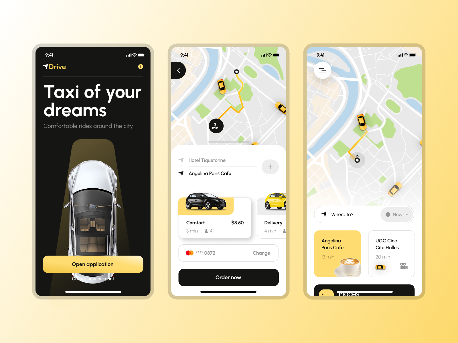 AI Taxi Ride App — Smart Route & Booking UI ai app design car dark mode driver app gps tracking ios app design map navigation maps mobile ui passenger app real time tracking ride booking ride booking app ride hailing taxi app taxi booking transportation app uber app ux design