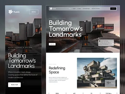 Modern Architecture Web UI Design architecture branding custom website design figma design fullstack development graphic design logo modern architecture real estate ui ui ux design user interface design ux web design webflow design webflow development website design