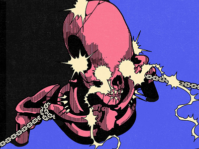 つづく cartoon character cover design graphic design illustration old retro skull vector vintage vinyl yokai