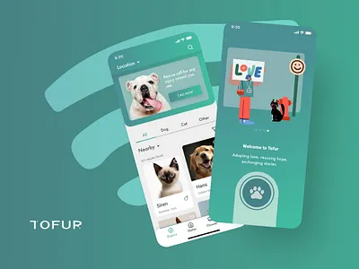 Animal Adoption & Rescue Mobile App UI/UX Design app design ui ux