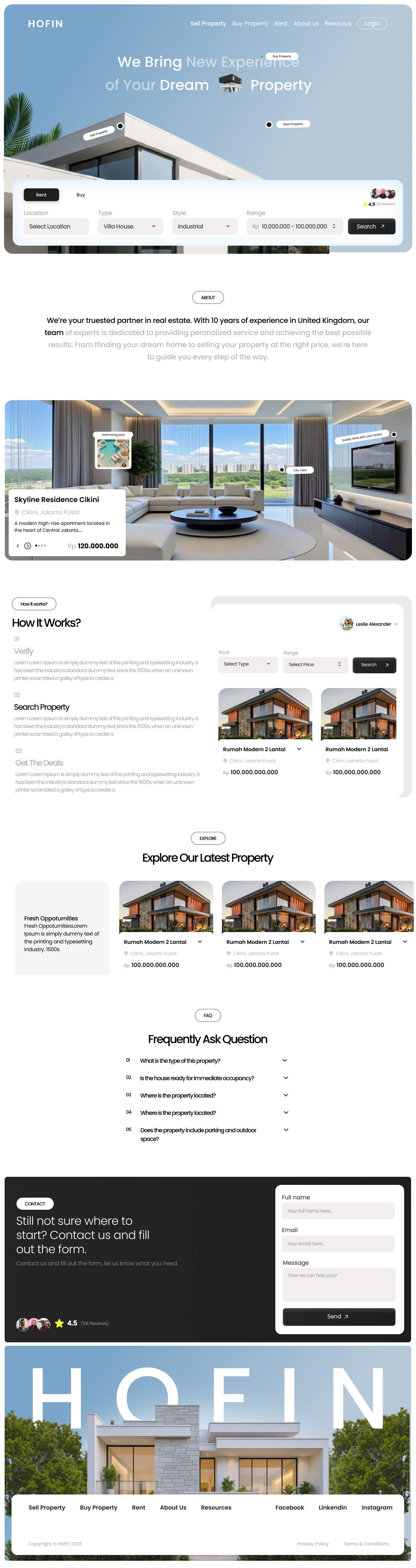 Property Showcase Website UI/UX Design figma ui uiux