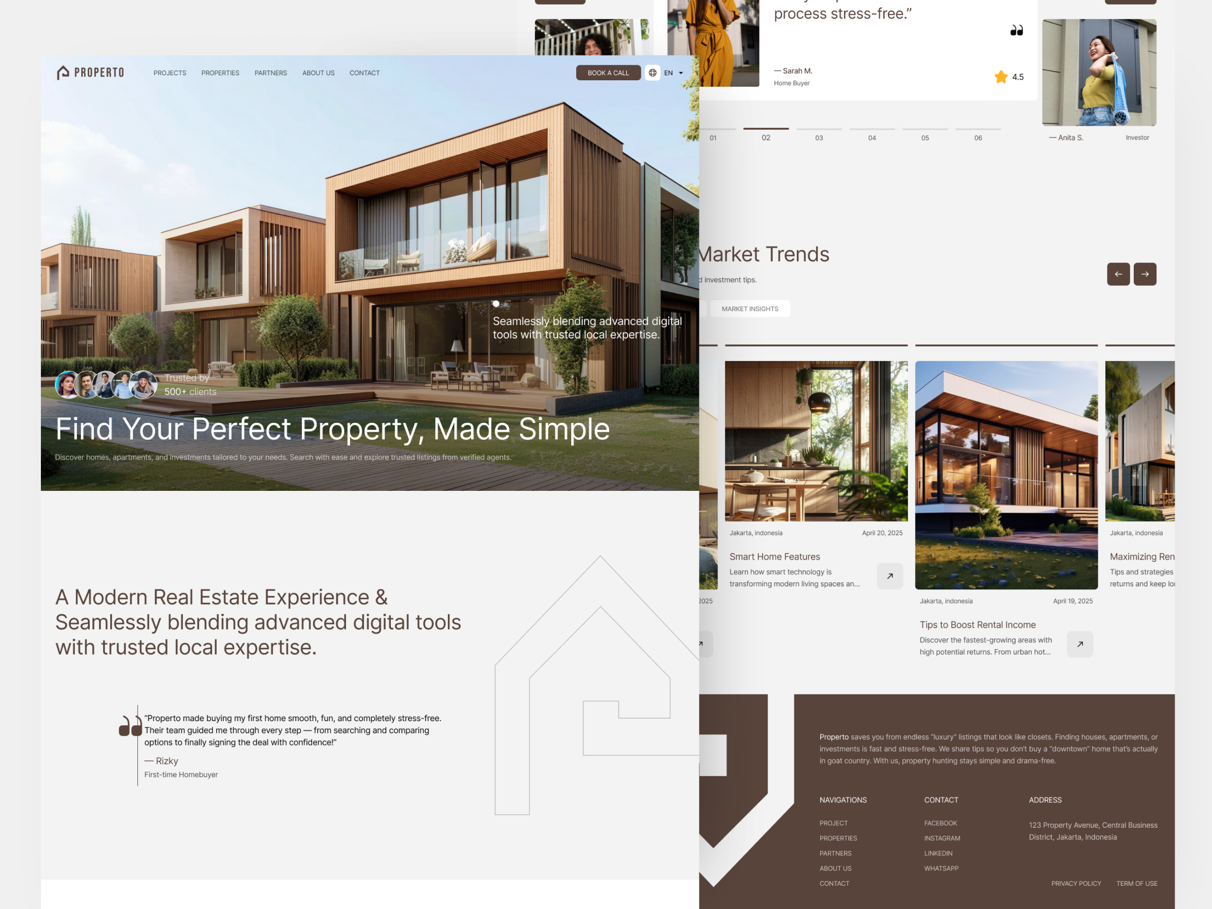 Example of Company Profile Website Full UI Design