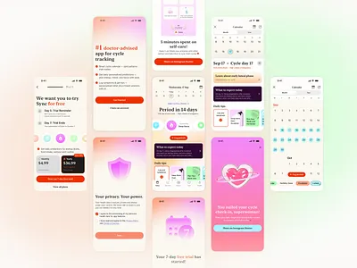 Mobile App Design: Health Domain branding gradient branding health health domain mobile app mobile app design mobile apps new design product design ui design ux design ux ui design