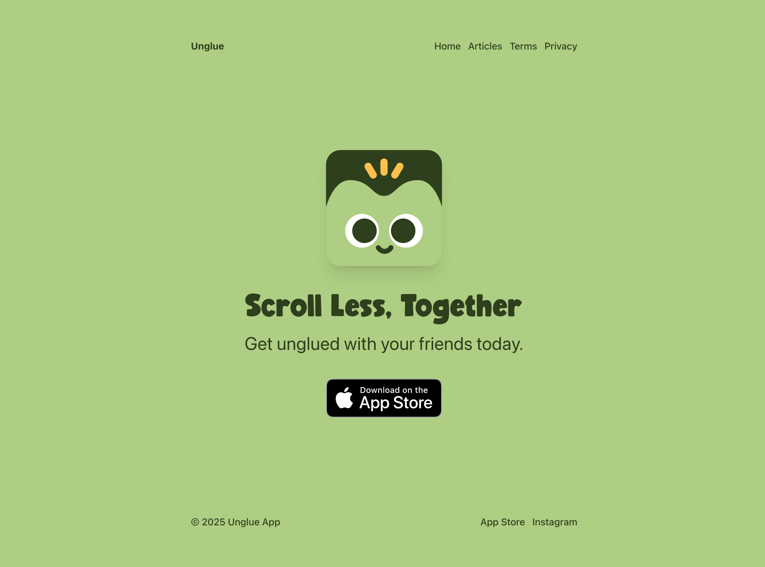 LP + FourOhFour - Unglue.app 404 page app landing page web design
