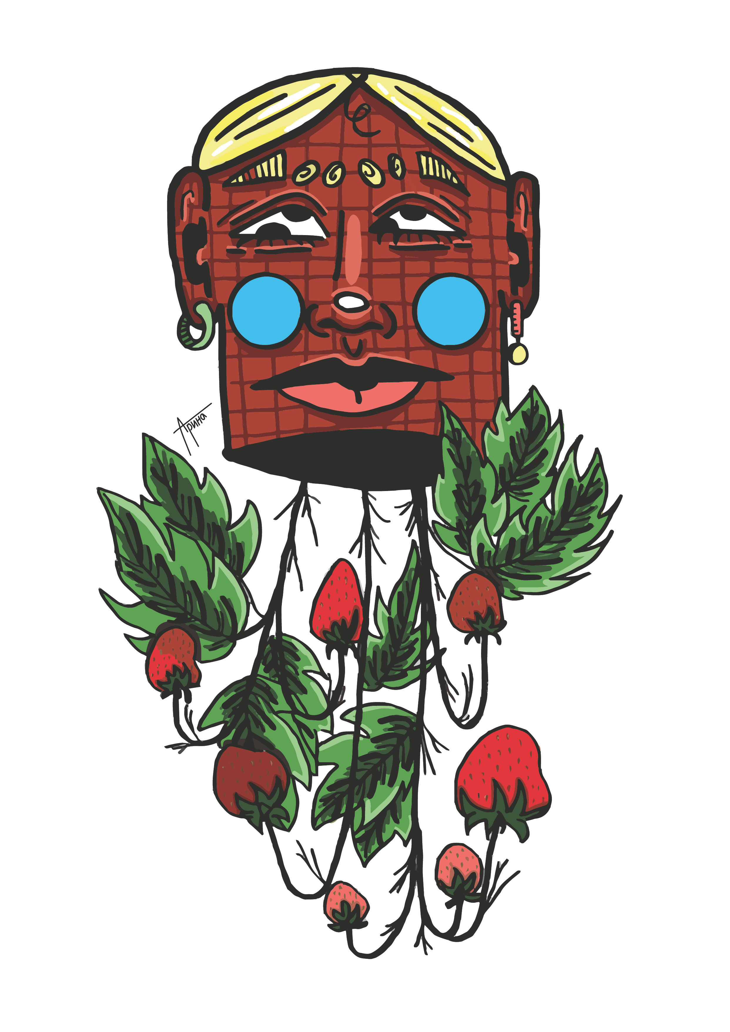 STRAWBERRIES artistsondribbble charecterdesign conceptart creative design digitalart doodles graphic design illustrations lineart modernillustration surrealart vectorart